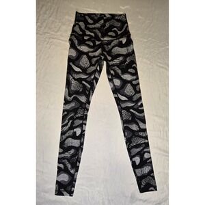 Lululemon Womens 6 Warped Ice Black White Wunder Under Hi Rise Yoga Legging Tall
